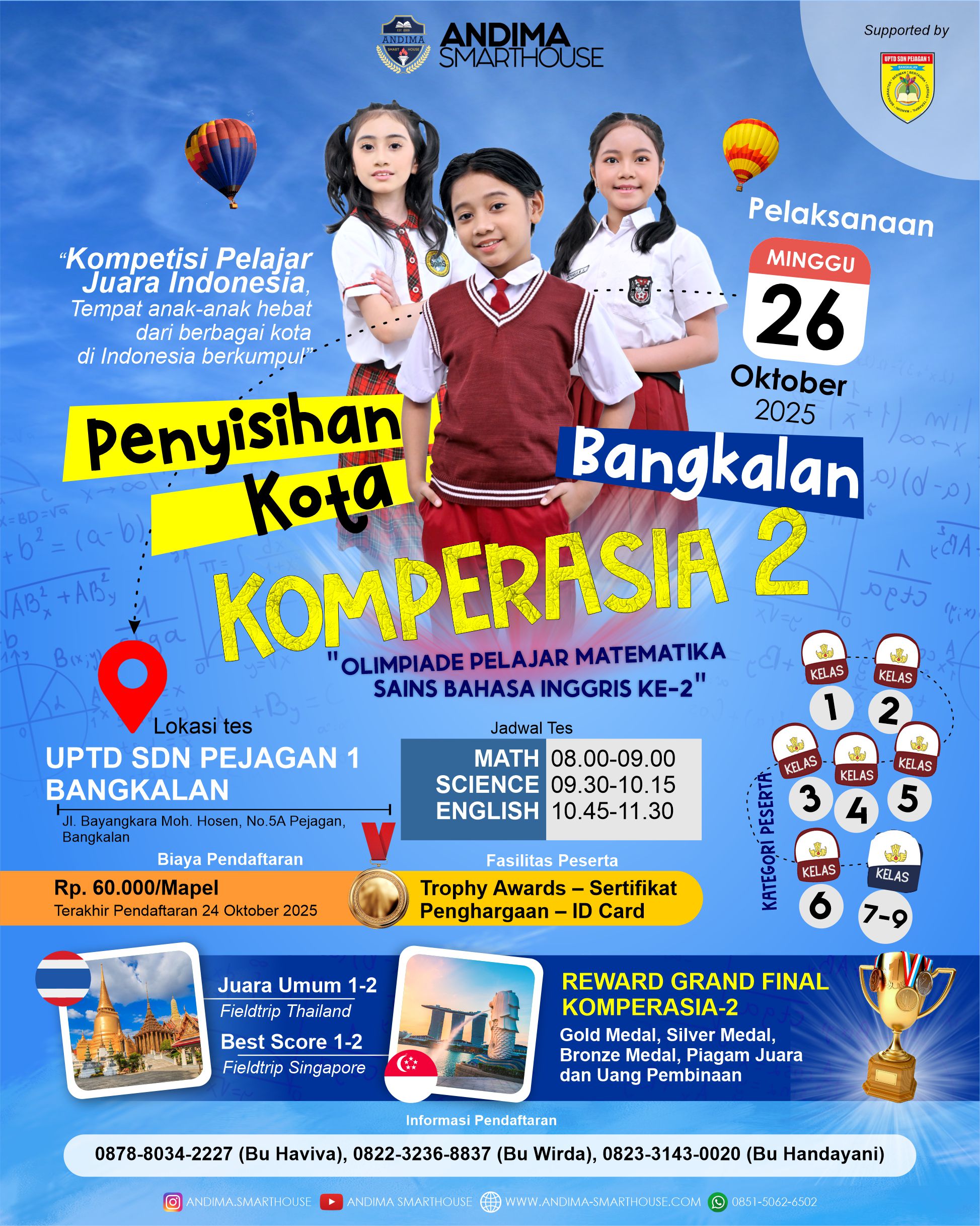 HASIL PENYISIHAN KOMPERASIA-2 KOTA BANGKALAN